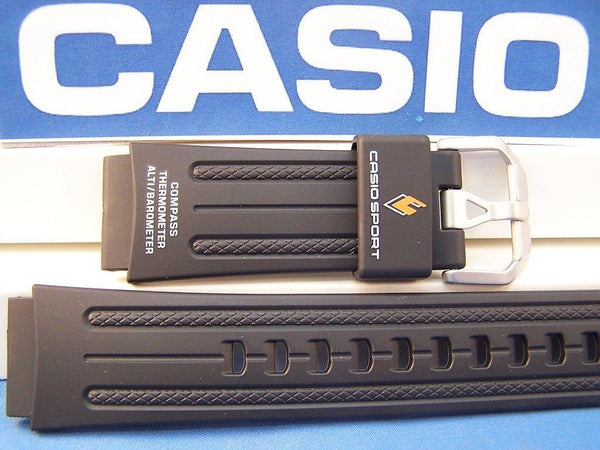 Casio watchband PRG-80, PAW-1100, PAG-80, PRW-1000. Pro Trek Black Rubber