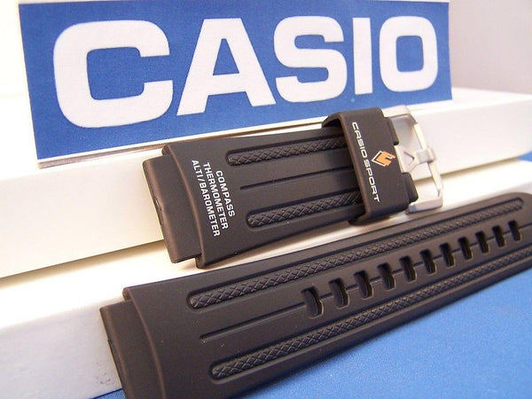 Casio watchband PRG-80, PAW-1100, PAG-80, PRW-1000. Pro Trek Black Rubber