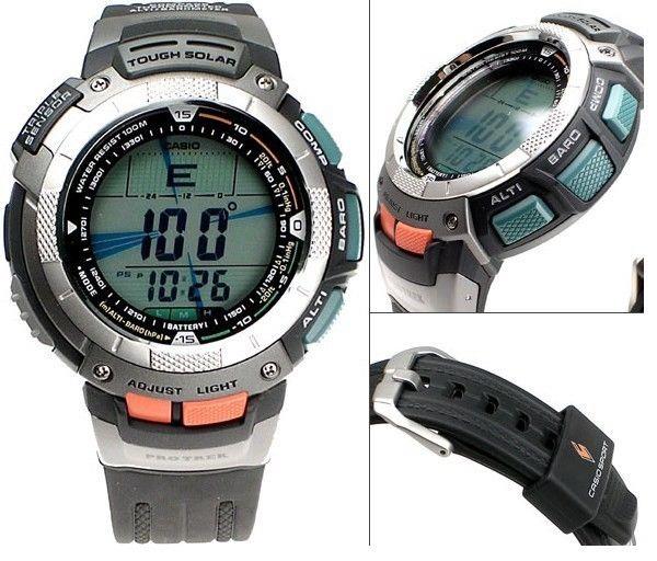 Casio watchband PRG-80, PAW-1100, PAG-80, PRW-1000. Pro Trek Black Rubber