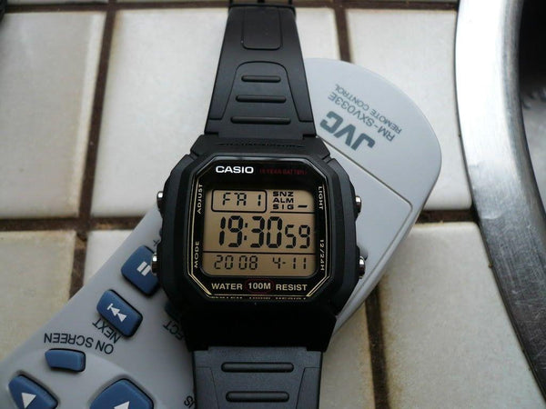 Casio Watchband W-800 Black Resin Sport Strap