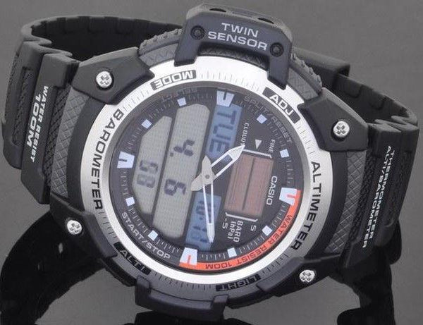 Casio watchband SGW-400 & SGW-300 Blk Rub  Twin Sensor Altimeter/Barometer