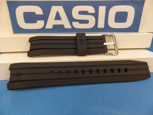 Casio Watchband EFR-528 Edifice Tachymeter Black Resin Strap. Watchband