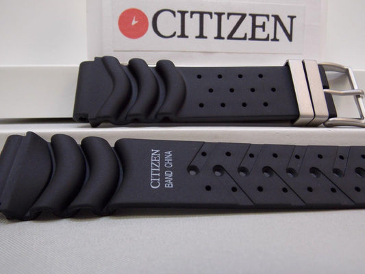 Citizen Watchband.Hyper Aqualand 20mm Wide 24mm at Shoulder Silver Logo Buckle