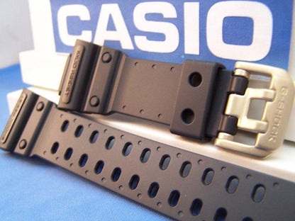 Casio Watchband GXW-56 GB-1V.G-Shock Mud Resist Black Resin Strap gold buckl