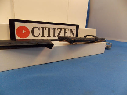 Citizen Watchband BL8000 -03A Black Leather Eco Drive 20mm Curved End Strap