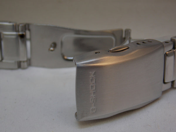 Casio watchband GW-2000 D Bracelet All Steel Silver Tone w P/Button Release