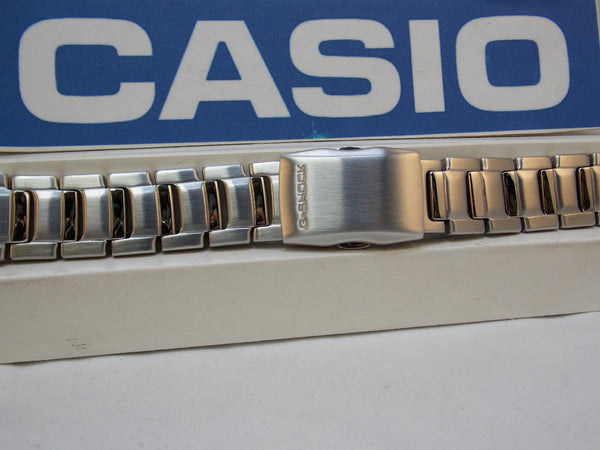 Casio watchband GW-2000 D Bracelet All Steel Silver Tone w P/Button Release