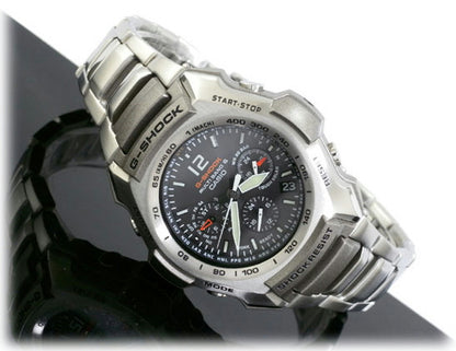 Casio watchband GW-2000 D Bracelet All Steel Silver Tone w P/Button Release