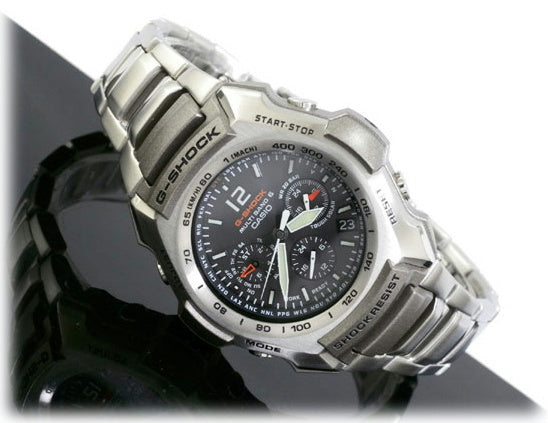 Casio watchband GW-2000 D Bracelet All Steel Silver Tone w P/Button Release