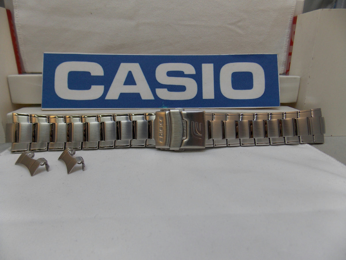 Casio Watchband EFA-121 D Bracelet All Steel Silver Tone w P/Button Release