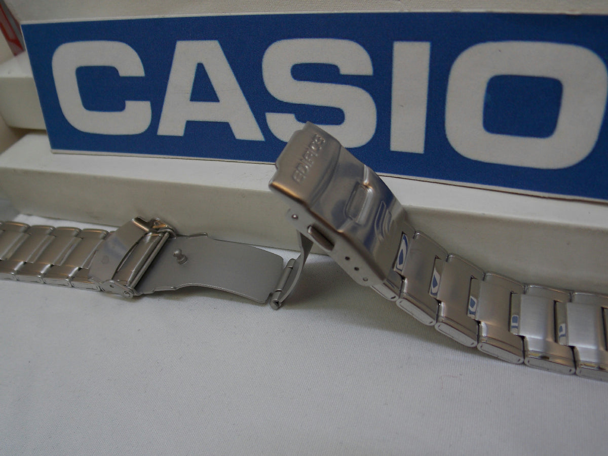 Casio Watchband EFA-121 D Bracelet All Steel Silver Tone w P/Button Release