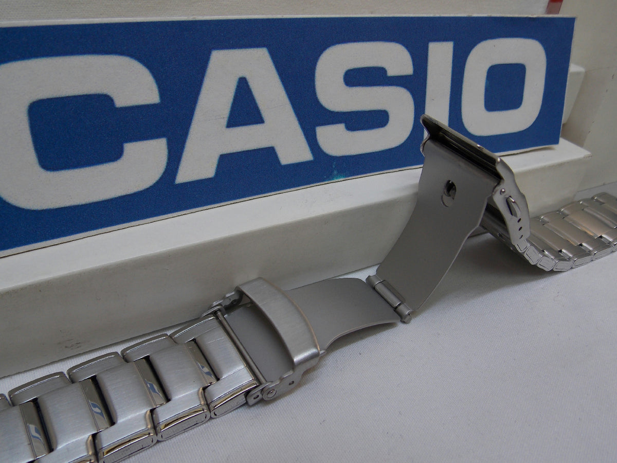 Casio Watchband EFA-121 D Bracelet All Steel Silver Tone w P/Button Release