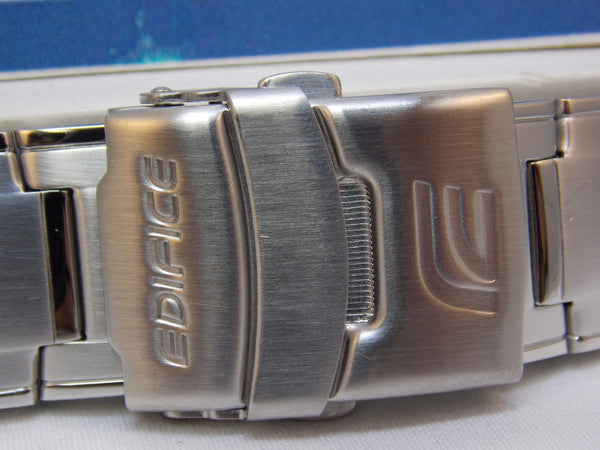 Casio watchband EFA-121 D Bracelet All Steel Silver Tone w P/Button Release