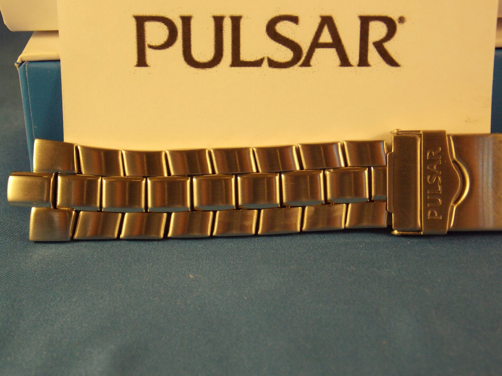 Pulsar watchband PBK013 All Steel/Silver Tone Bracelet.  Back # V072-0050