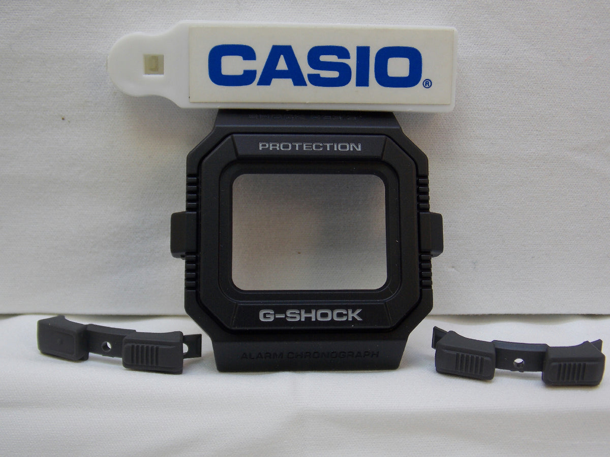 Casio Watch Parts GW-5500 3 piece Bezel black / white Letters. Also fits G-5500