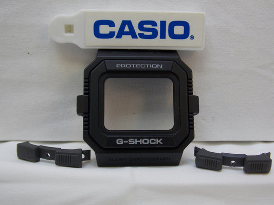 Casio Watch Parts GW-5500 3 piece Bezel black / white Letters. Also fits G-5500