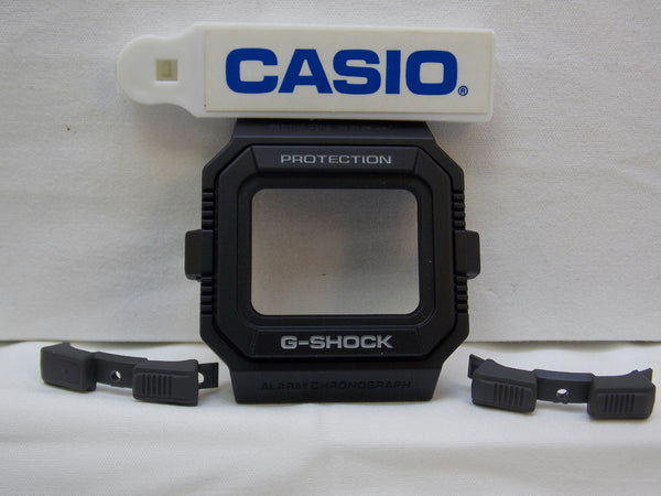 Casio Watch Parts GW-5500 3 piece Bezel black / white Letters. Also fits G-5500