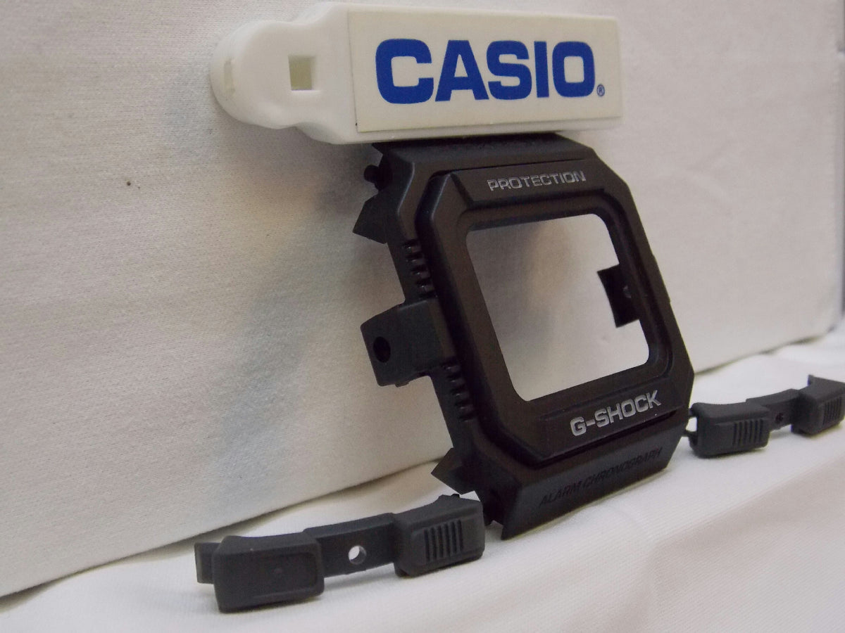 Casio Watch Parts GW-5500 3 piece Bezel black / white Letters. Also fits G-5500