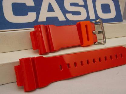 Casio Watchband DW-6900 CB-4 Red w/Orange Keeper G-Shock Strap Watchband