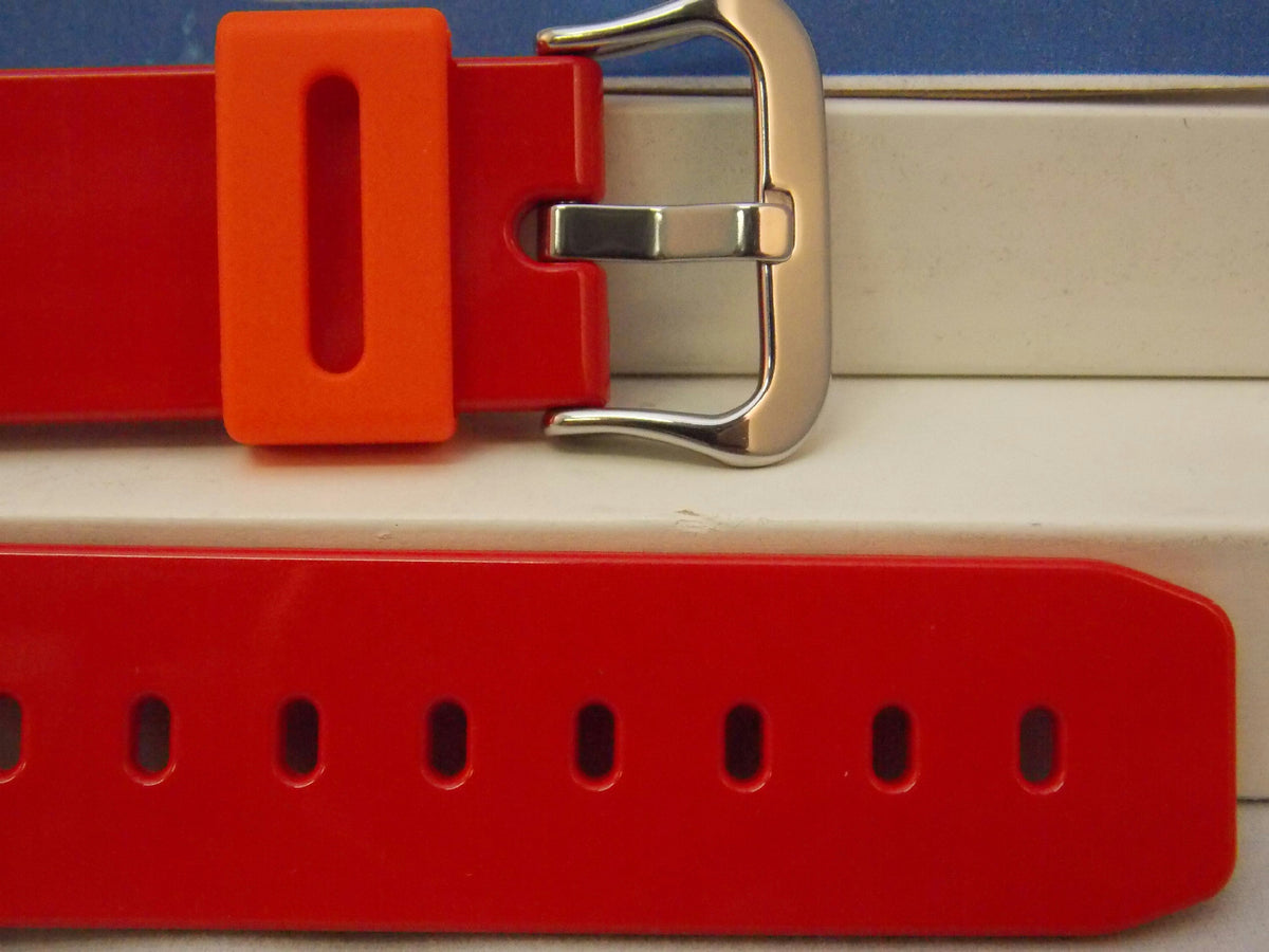 Casio Watchband DW-6900 CB-4 Red w/Orange Keeper G-Shock Strap Watchband