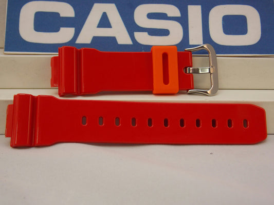 Casio Watchband DW-6900 CB-4 Red w/Orange Keeper G-Shock Strap Watchband