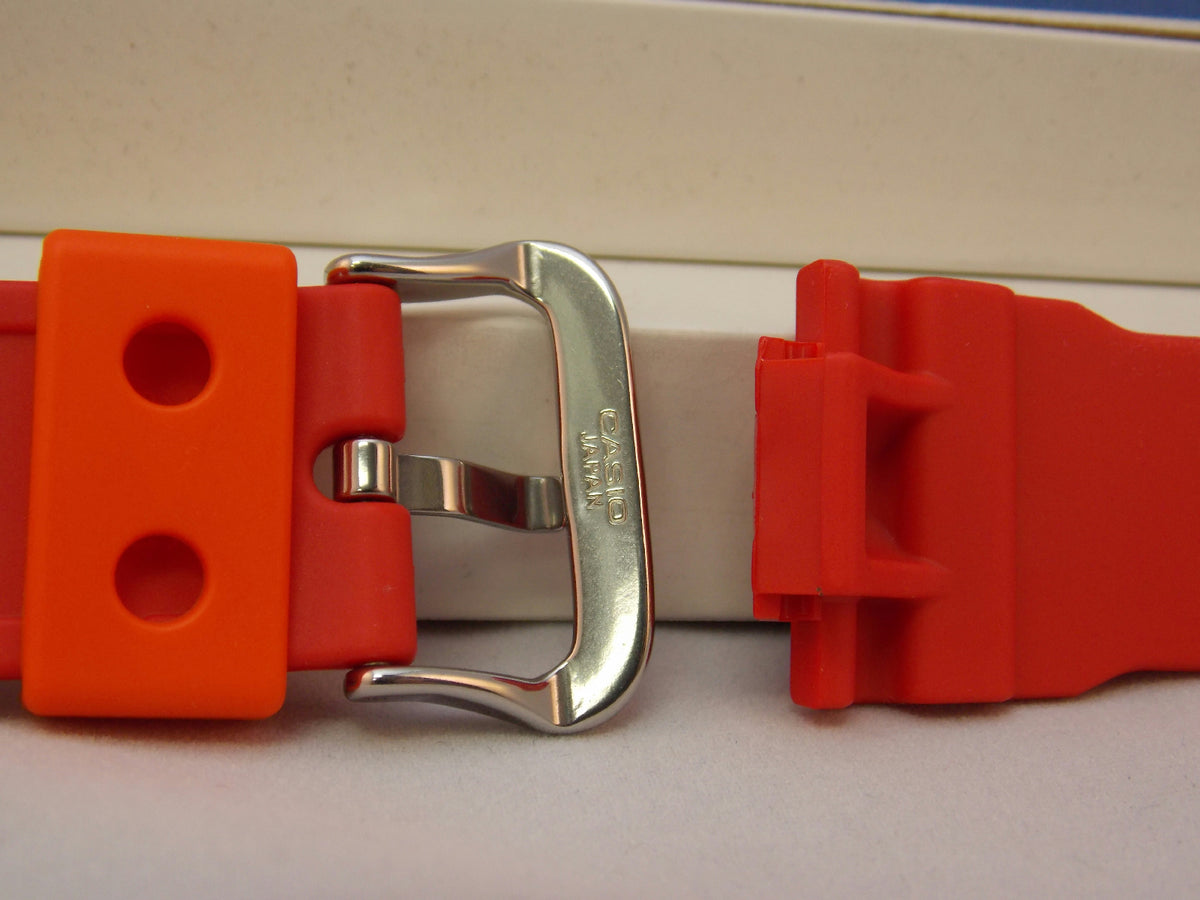 Casio Watchband DW-6900 CB-4 Red w/Orange Keeper G-Shock Strap Watchband