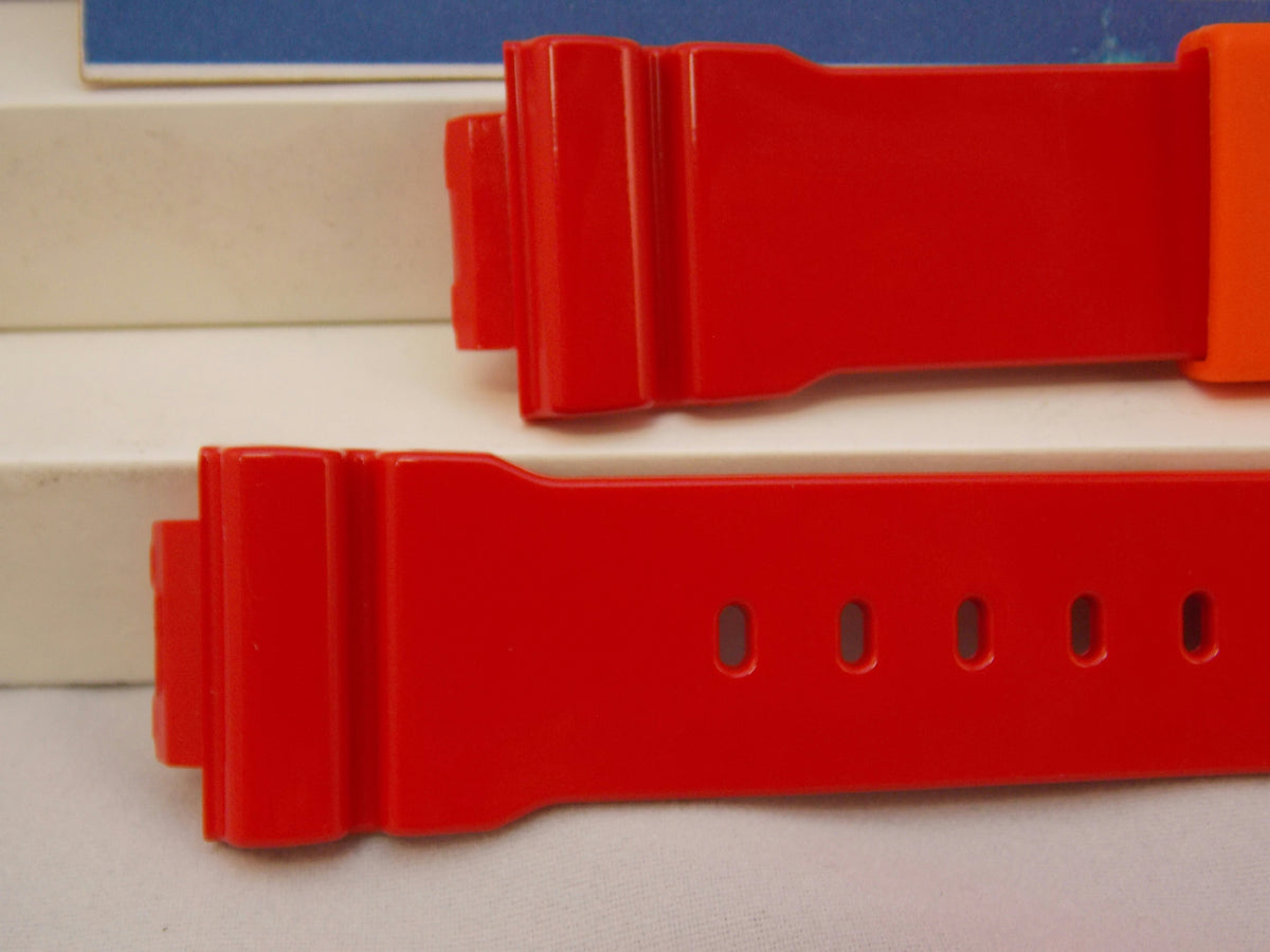 Casio Watchband DW-6900 CB-4 Red w/Orange Keeper G-Shock Strap Watchband