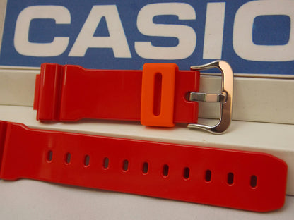Casio Watchband DW-6900 CB-4 Red w/Orange Keeper G-Shock Strap Watchband