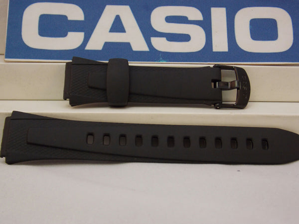 Casio watchband W-734 Black Resin  Watchband for Lap Memory 60