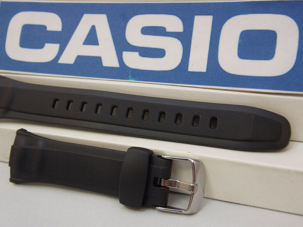 Cinturino Originale Casio In Plastica 24mm Nero - Modello WVA-620, Ricambio Per Orologi WVA-430 E WV-M120