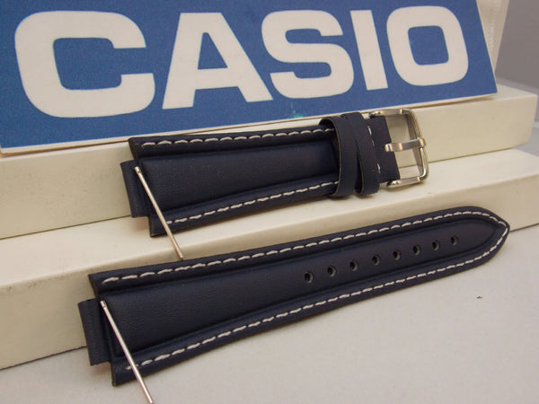 Casio watchband EF-506 L-7 Dark blue Leather  Watchband