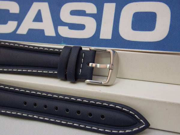 Casio watchband EF-506 L-7 Dark blue Leather  Watchband