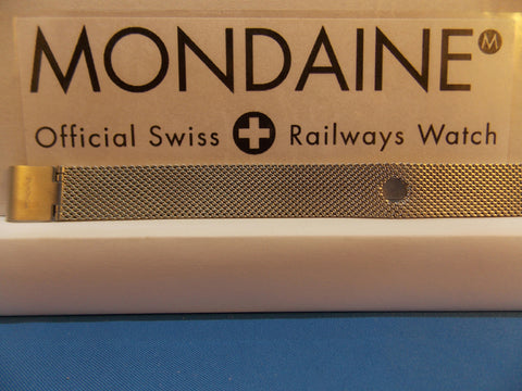 Mondaine Swiss Railways watchband 14mm Bracelet One Piece Steel Mesh Watchband