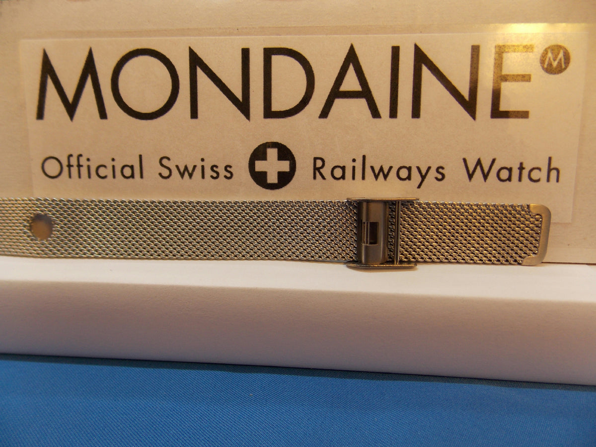 Mondaine Swiss Railways watchband 14mm Bracelet One Piece Steel Mesh Watchband