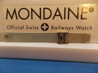 Mondaine Swiss Railways watchband 14mm Bracelet One Piece Steel Mesh Watchband