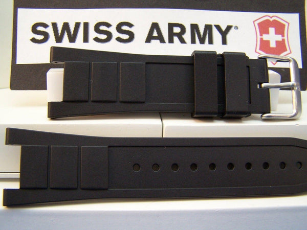 Swiss Army Watchband Convoy Black Rubber Strap fits Model 241162 Watchband