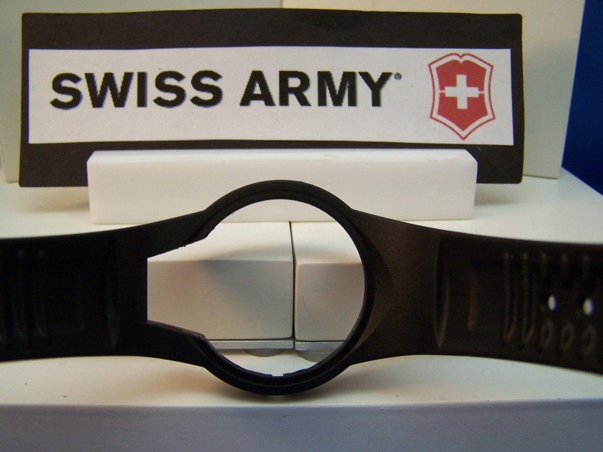 Swiss Army Watchband Night Vision 24070 Black Resin Strap Watchband