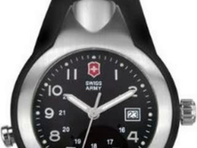 Swiss Army Watchband Night Vision 24070 Black Resin Strap Watchband