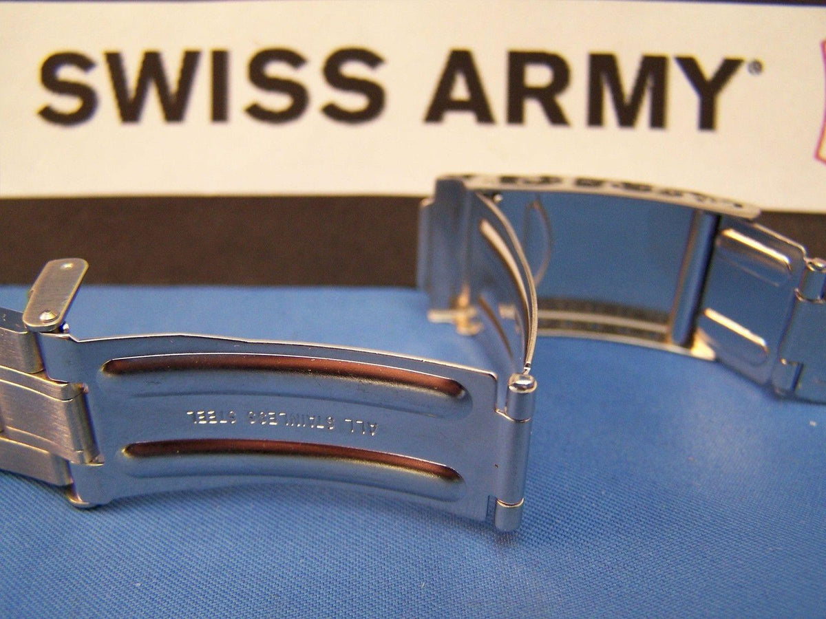 Swiss Army Watchband Mod 20093 Officers Men's Bracelet Two Tone 19mm curved end