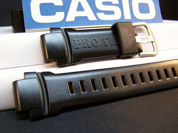 Casio watchband PRW-5050 Polished Shiny Black Resin  / Watchband