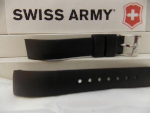 Swiss Army watchband Alliance 24664 Ladies Black Rubber 15mm Curved End