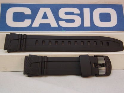 Casio Watchband HDD-600 18mm Black Resin Illuminator Sport Strap Watchband
