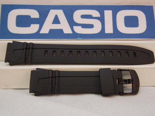 Casio Watchband HDD-600 18mm Black Resin Illuminator Sport Strap Watchband