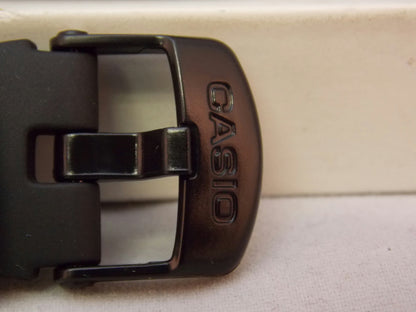 Casio Watchband HDD-600 18mm Black Resin Illuminator Sport Strap Watchband