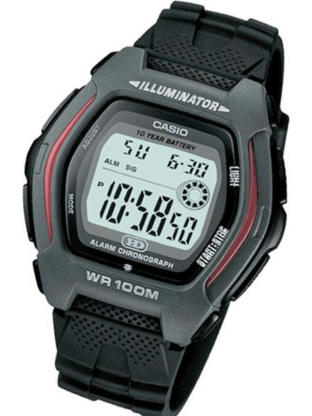Casio Watchband HDD-600 18mm Black Resin Illuminator Sport Strap Watchband