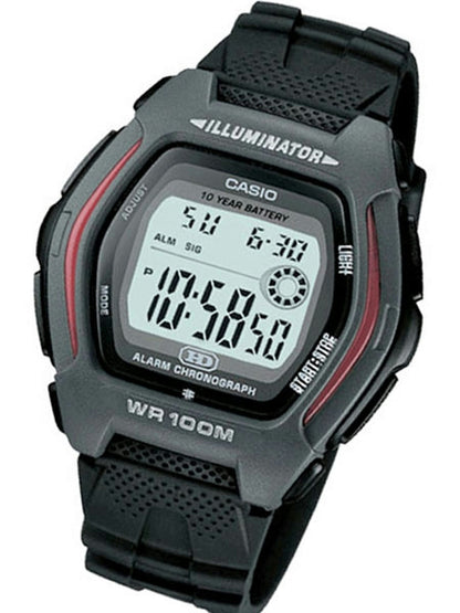 Casio Watchband HDD-600 18mm Black Resin Illuminator Sport Strap Watchband