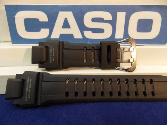Casio Watchband G-1400 Black Resin Strap G-Shock Tough Solar Water 20 Bar Resist