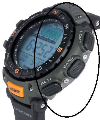 Casio Watch Parts PAG-40 & PRG-40 Dark Green Partial Bezel 3 O'clock Side