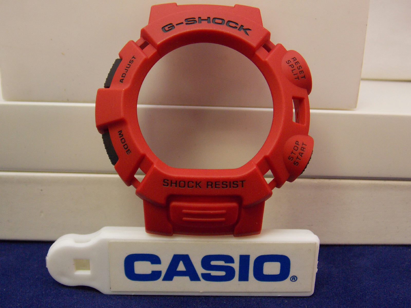 Casio Watch Parts G-9000 Mx-4 Bezel / Red W/Black Push Pads. G-Shock