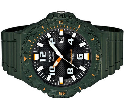 Casio Watchband MRW-S300 H-3BV Miltary Green Rubber Strap. Watchband